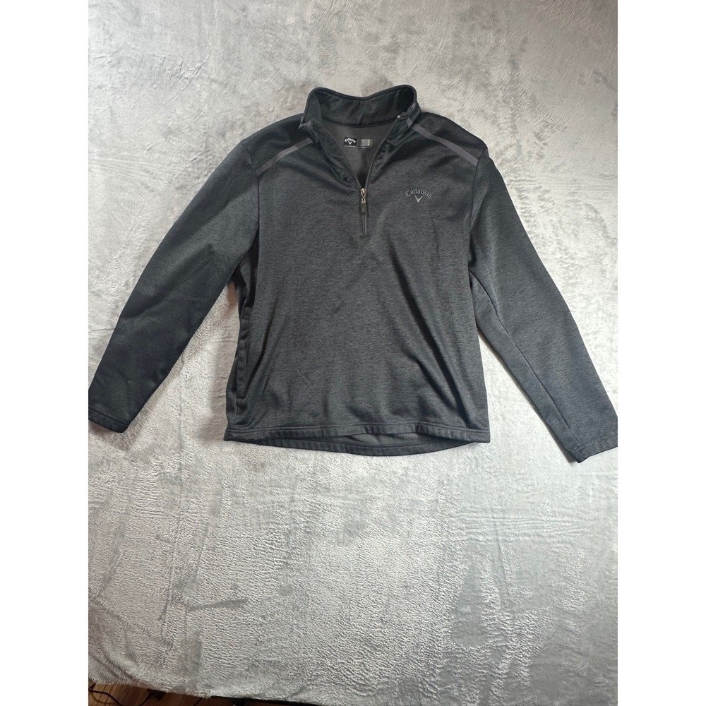 Callaway Golf Pullover 1/4 Zip Dark Gray Heather Mens Size Medium