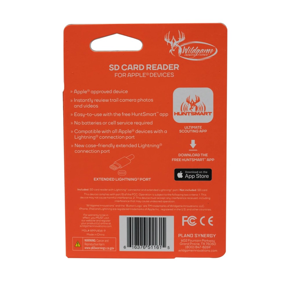 Wildgame Innovations SD Card Reader Apple® Devices Instant Access Phone/Tablet