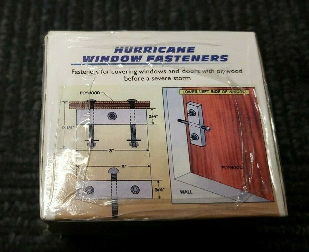 HURRICANE WINDOW FASTENERS