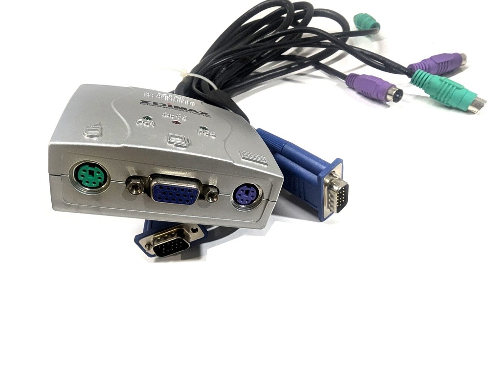 Edimax EK-PS2C 2 Ports PS/2 Mini KVM with Cables
