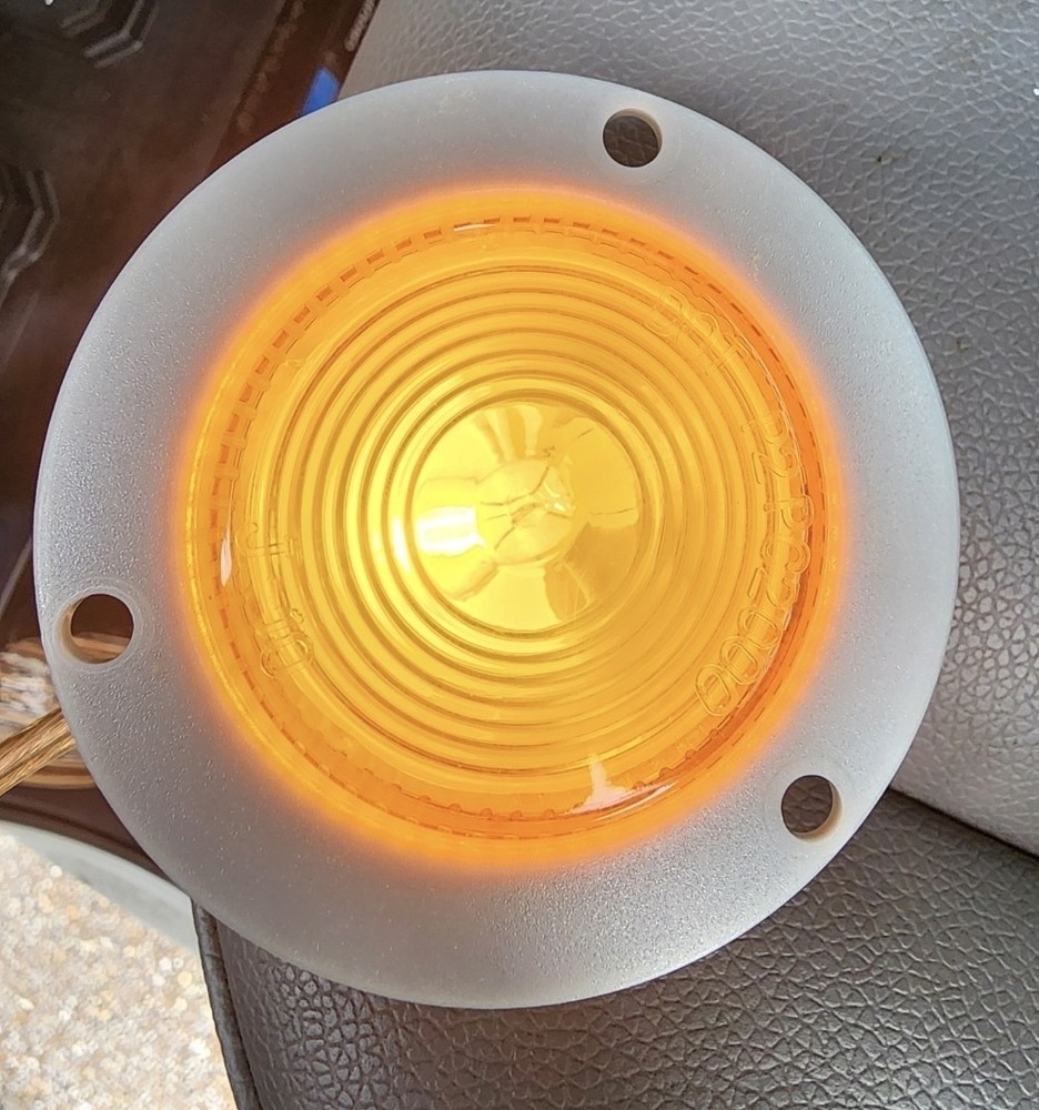 2” AMBER Round Clearance Marker Light Flush Mount ~ UBLights SEF2000A-2