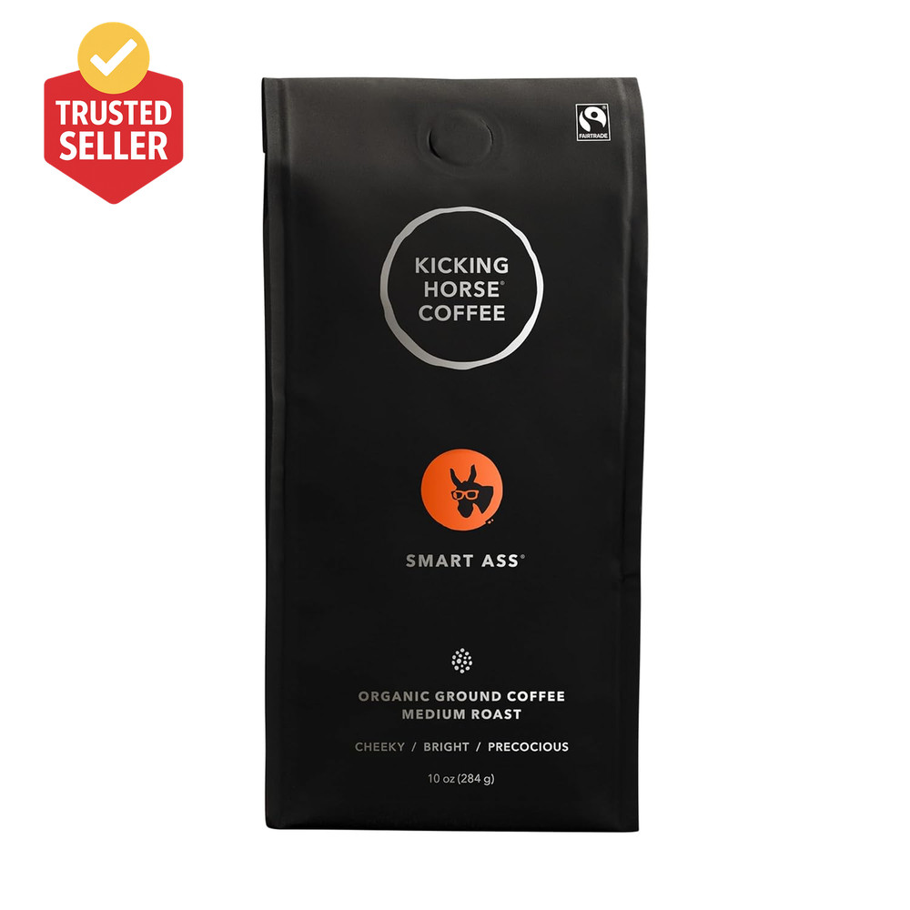 Coffee, Smart Ass, Medium Roast, Ground,Certified Organic, Fairtrade, Kosher Cof