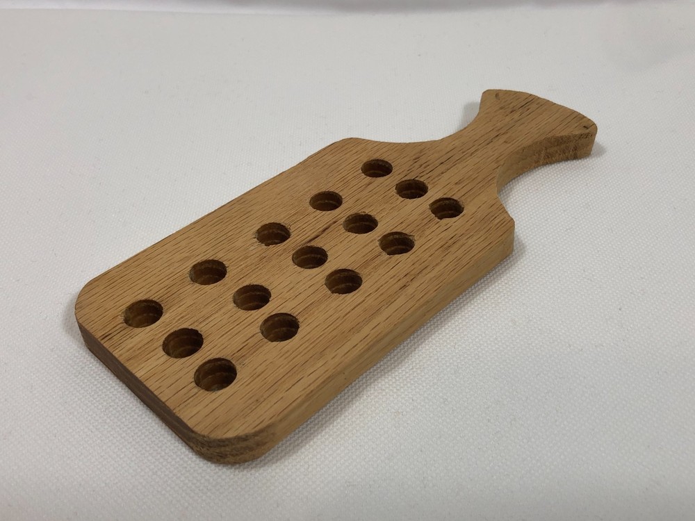 HANDMADE MUZZLELOADER ROUND BALL LOADING BLOCK ~ .45 CAL, 15 ROUNDS ~ VGC