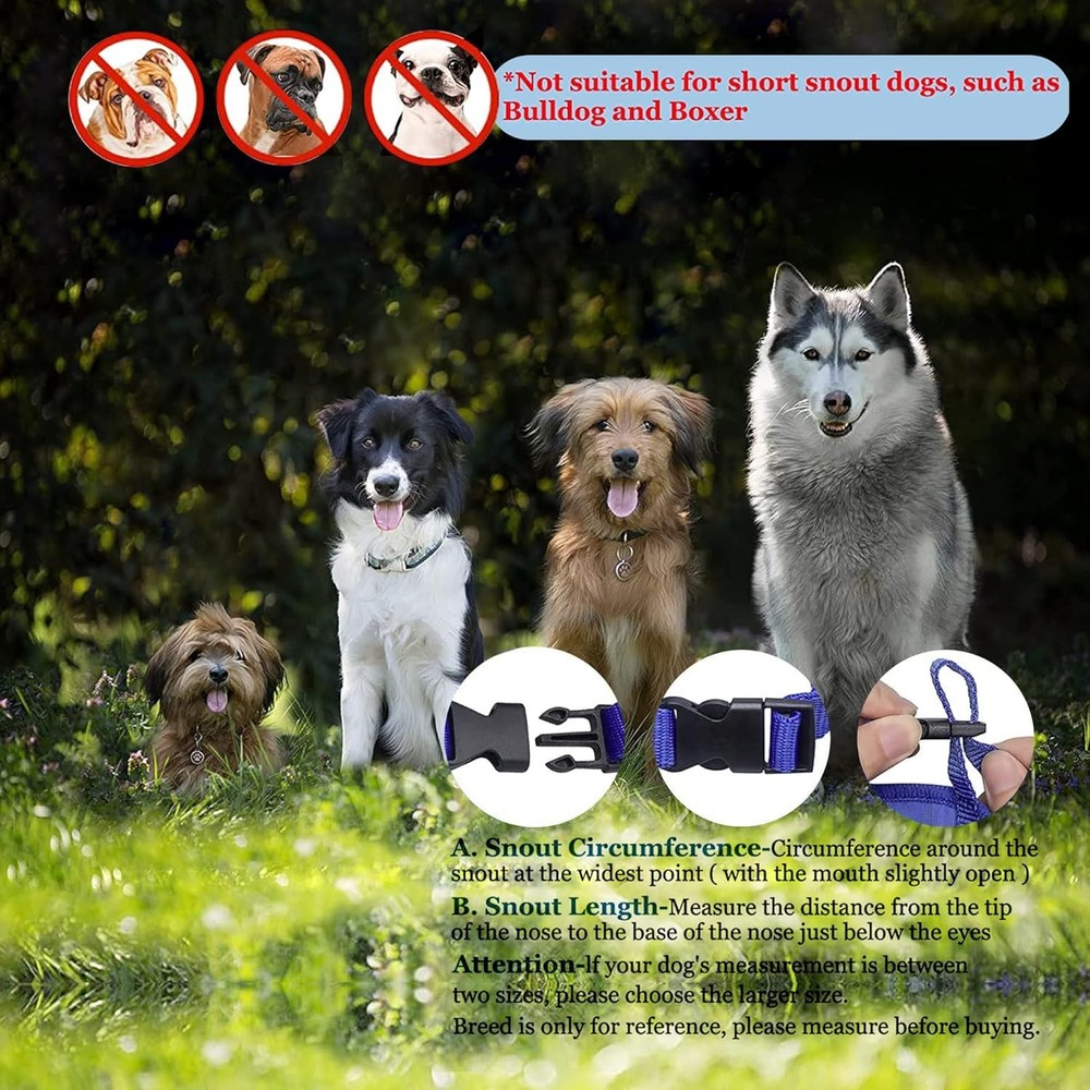 Dog Soft Anti-Biting Barking Chewing Breathable Waterproof Adjustable Small