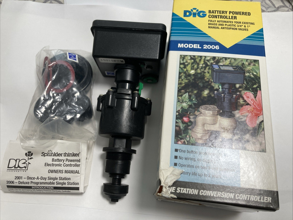 DIG SPRINKLER CONTROLLER THINKER BATTERY POWERD DELUXE PROGRAMMABLE  2006