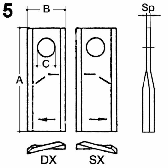 Morra 40490005 Disc Mower Blade