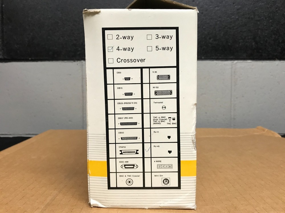 DataSwitch 4-Way Desktop RJ-45 Data Transfer Switch -No Power Required - NEW