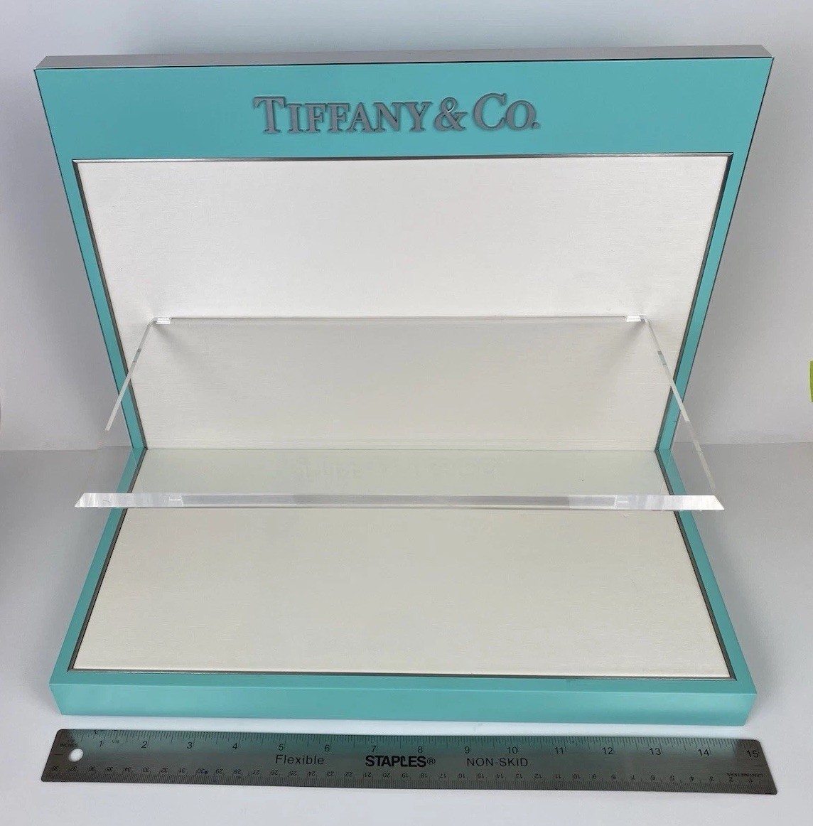 TIFFANY & CO COUNTER DISPLAY SHELF UNIT AUTHORIZED DEALER MADE IN ITALY