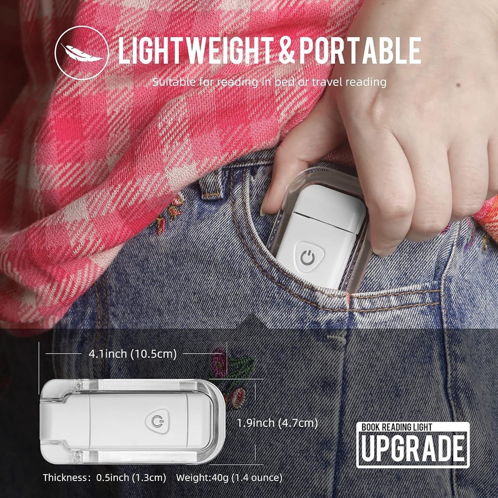 USB Rechargeable Book Light Clip On