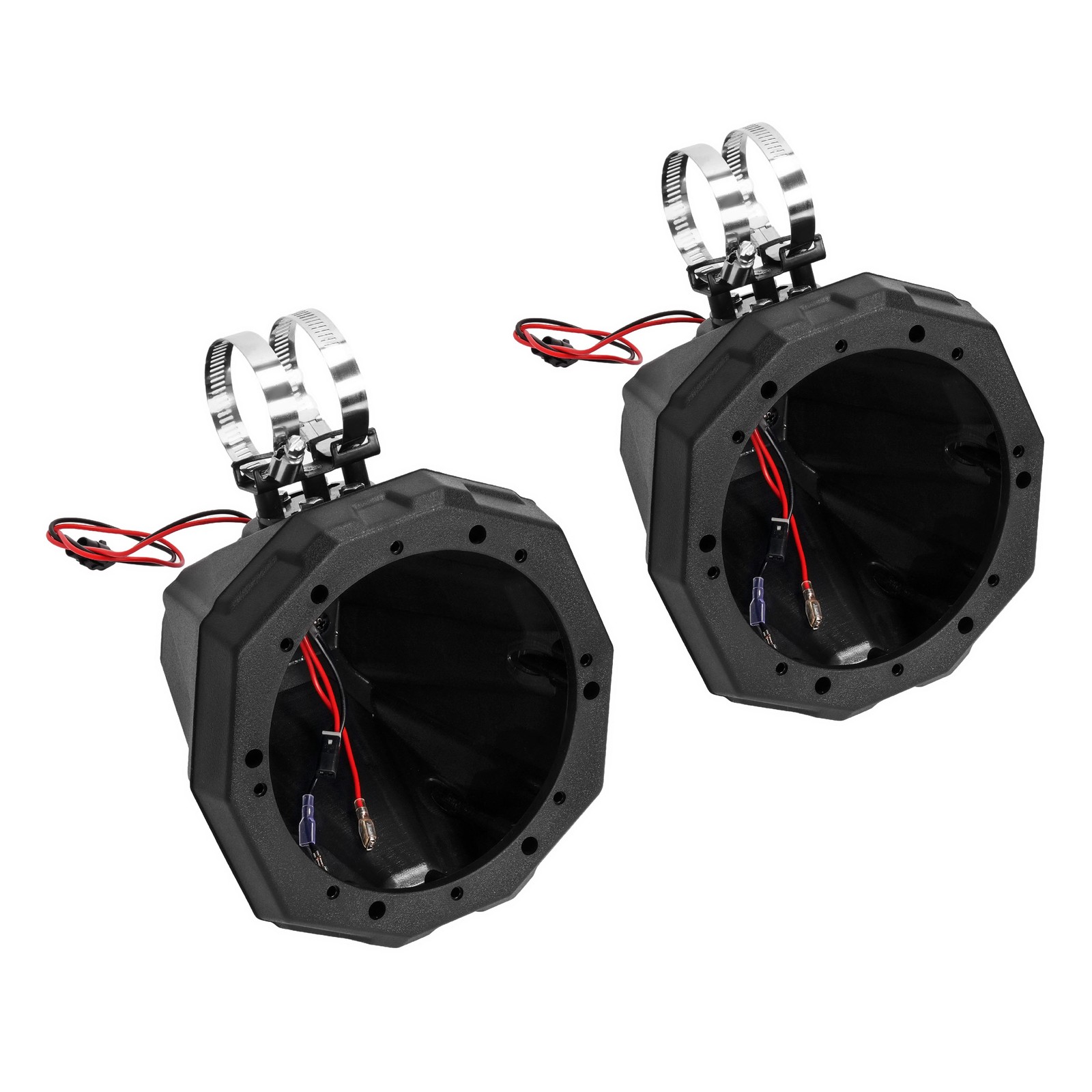 6.5" Speaker Pods Cage Enclosures 1.5-2" for Marine Boat Tower UTV Polaris RZR