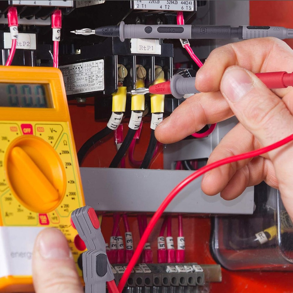 21pcs Multimeter Test Lead Kit Electrical Alligator Clip Test Probe Plug Set