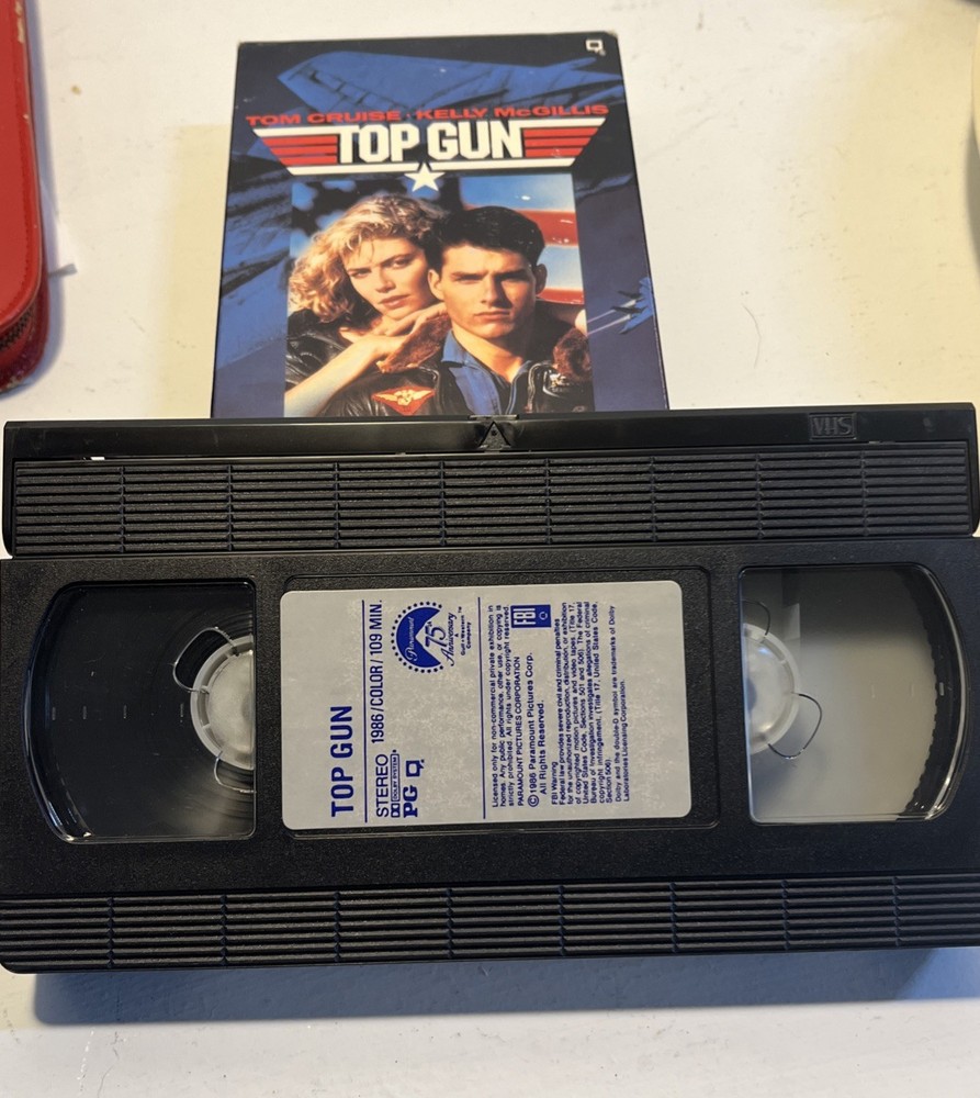 1st Release Top Gun VHS 1987 Paramount Tom Cruise Tested
