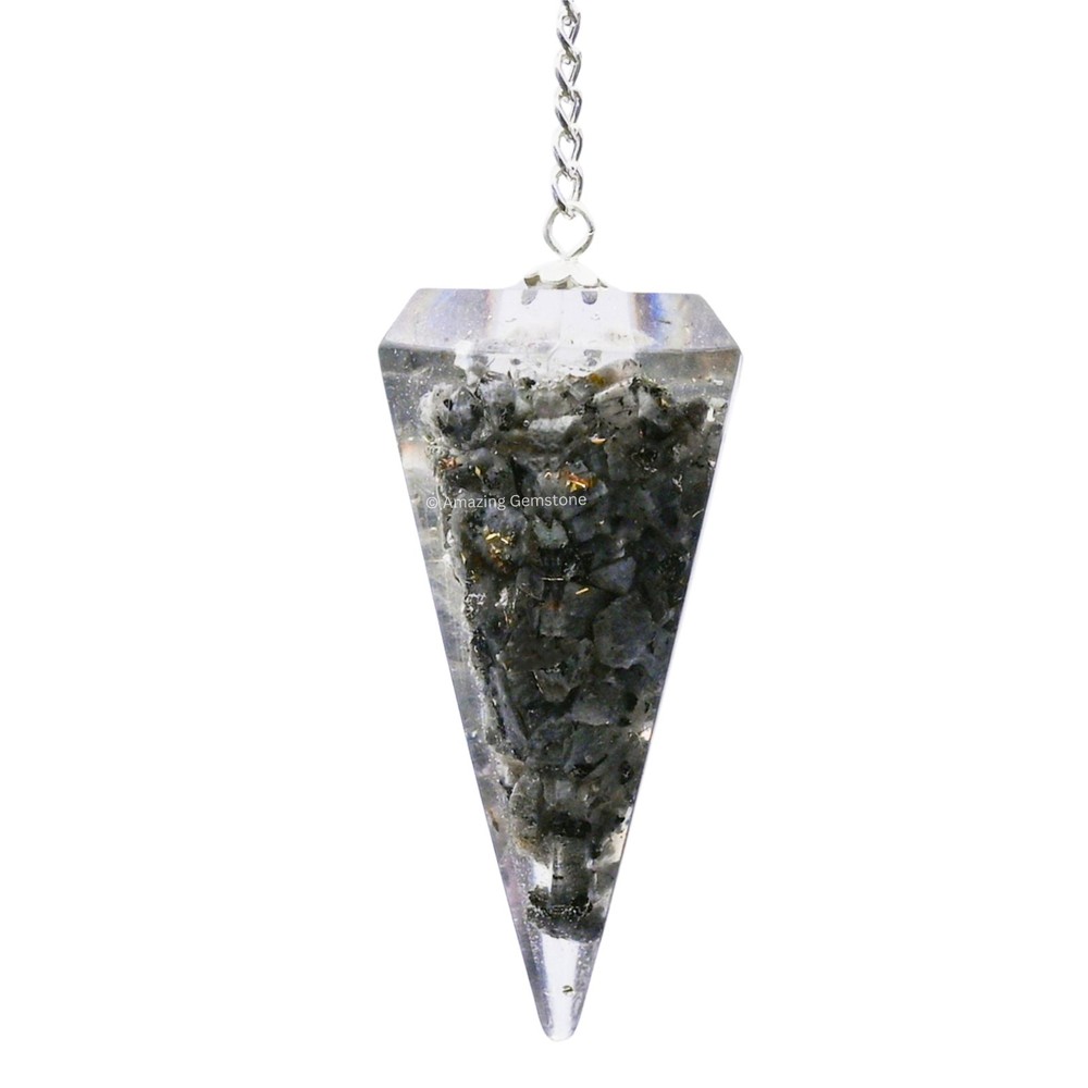 Larvikite Orgone Crystal Pendulums