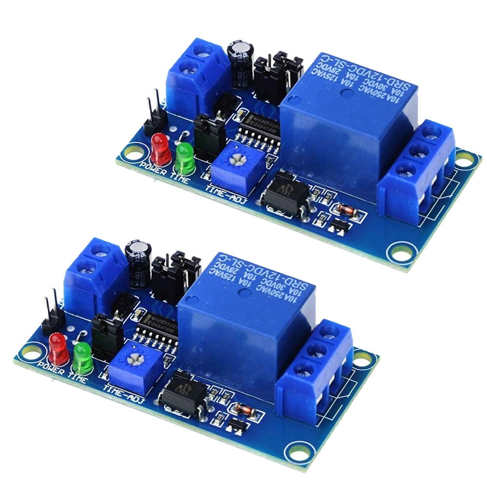 2Pack DC12V 10A Delay Relay Switch Turn On Off Switch Module With Time Timer HOT