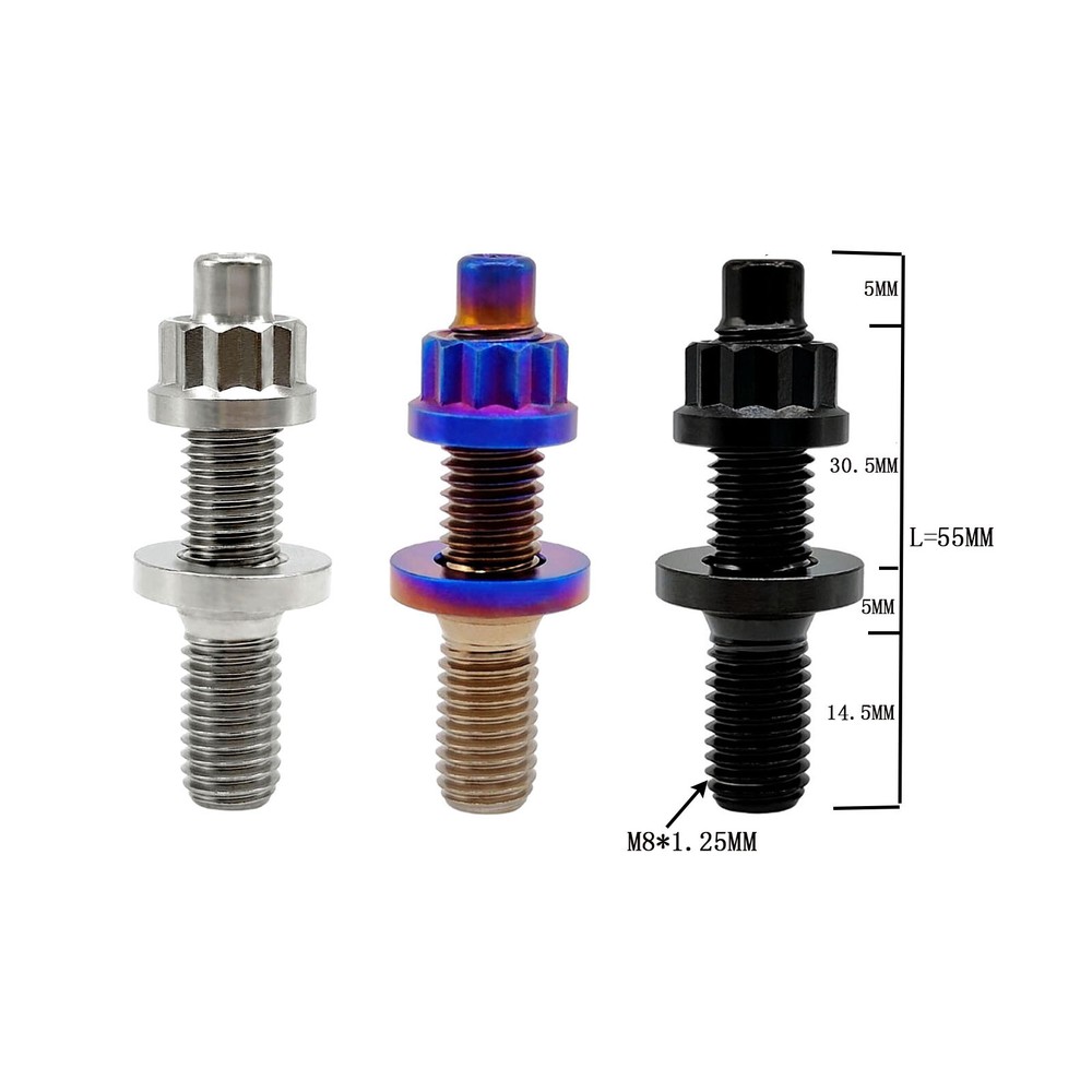 Titanium Exhaust Manifold Stud Kit M8/M10 Bolt GR5 Titanium Intake Stud Kit 1pcs