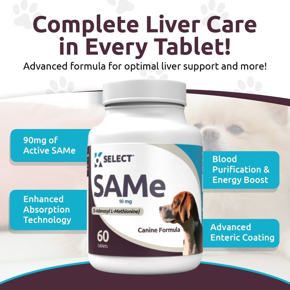 K9 Select SamE, Liver support supplement with 3 different dosages for all dogs