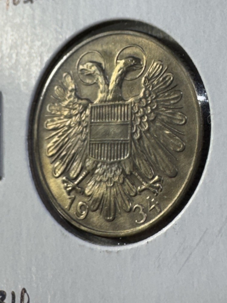 1934 Austria 1 Schilling Coin