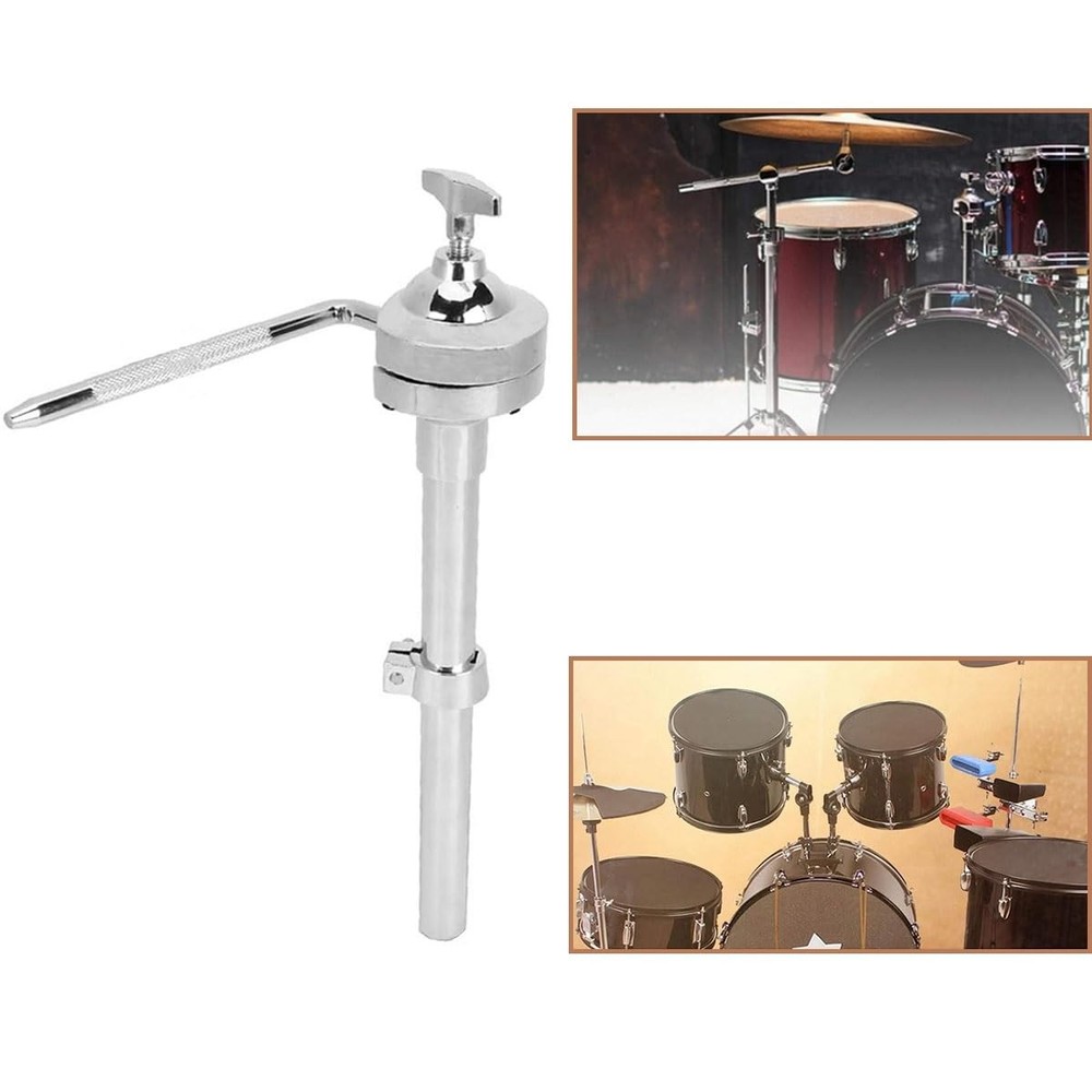 TUOREN Tom Drum Mount Bracket Single Holder Stand for Jazz Silver