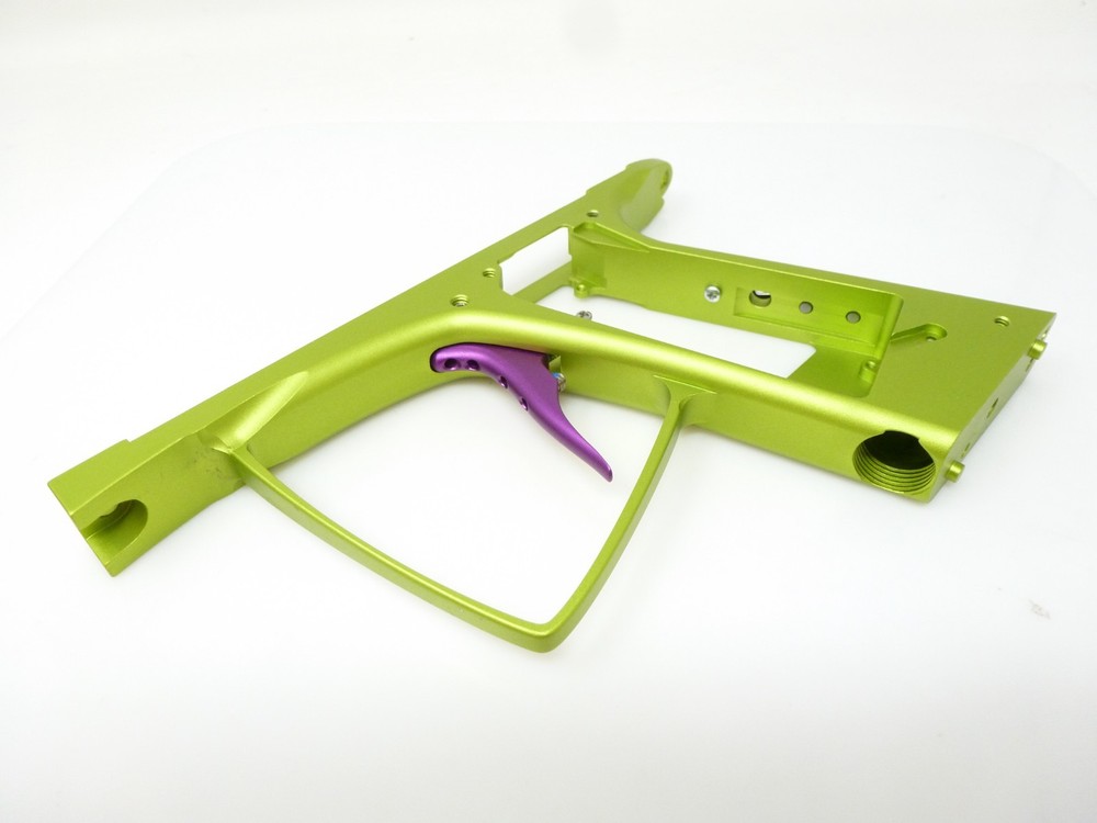 NEW MACDEV CLONE 5 / 5S TRIGGER FRAME w/ TRIGGER ON/OFF BUTTON PAD LIME GREEN