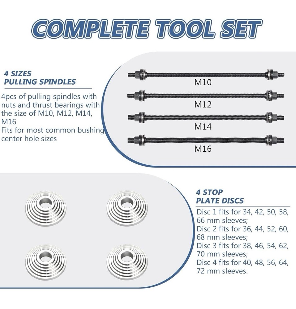 28pcs Universal Press & Pull Sleeve Remove Install Bushes Bearings & Seals Tool