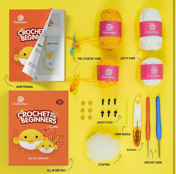 Doesabel Crochet Kit For Beginners All in One Box