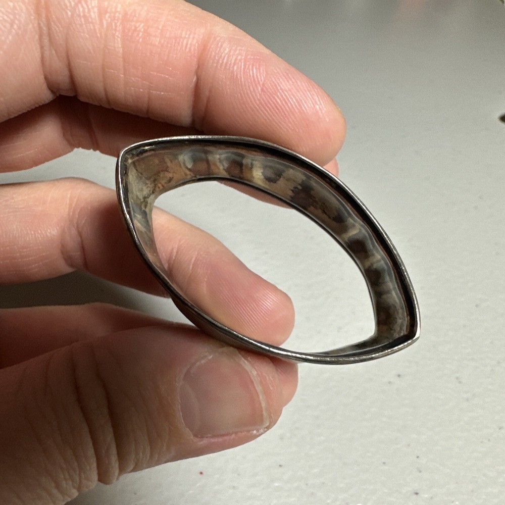 Vintage 800 Silver Napkin Ring Monogram