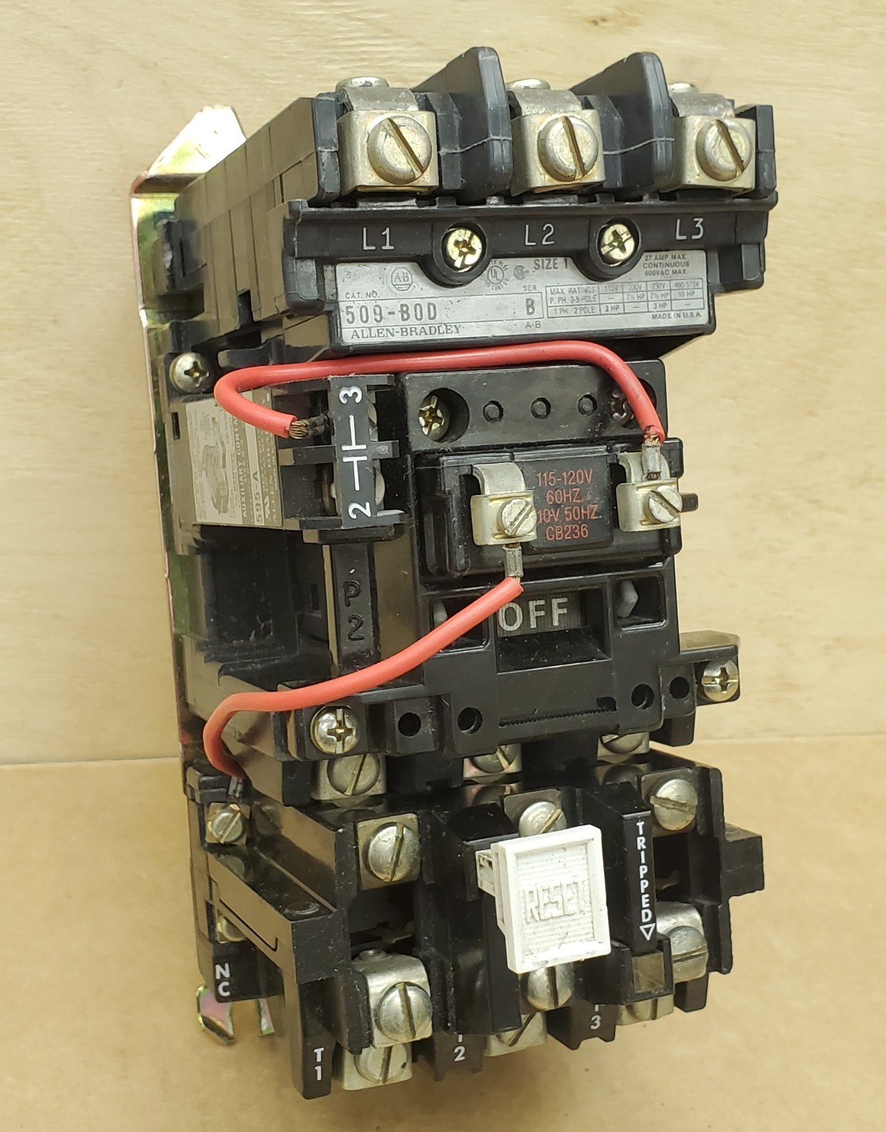 Allen-Bradley 509-BOD Motor Starter w/ 120VAC Coil - NEW & Ships FREE