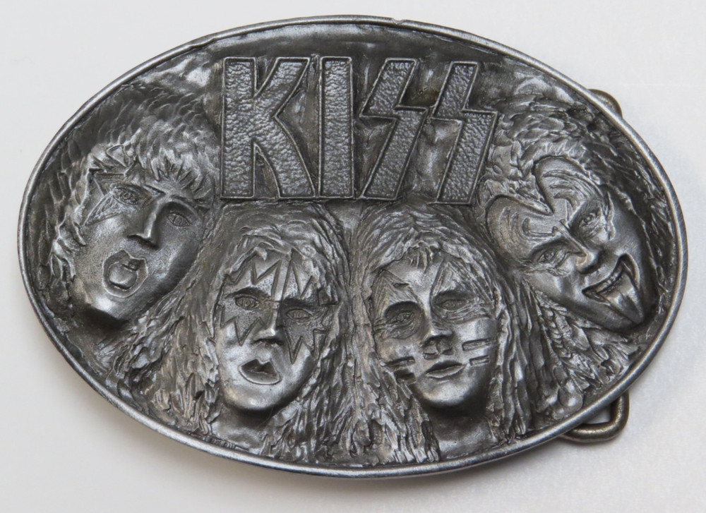 KISS BELT BUCKLE SUMMER 1976 BERGAMOT BRASS WORKS BULL WORKS