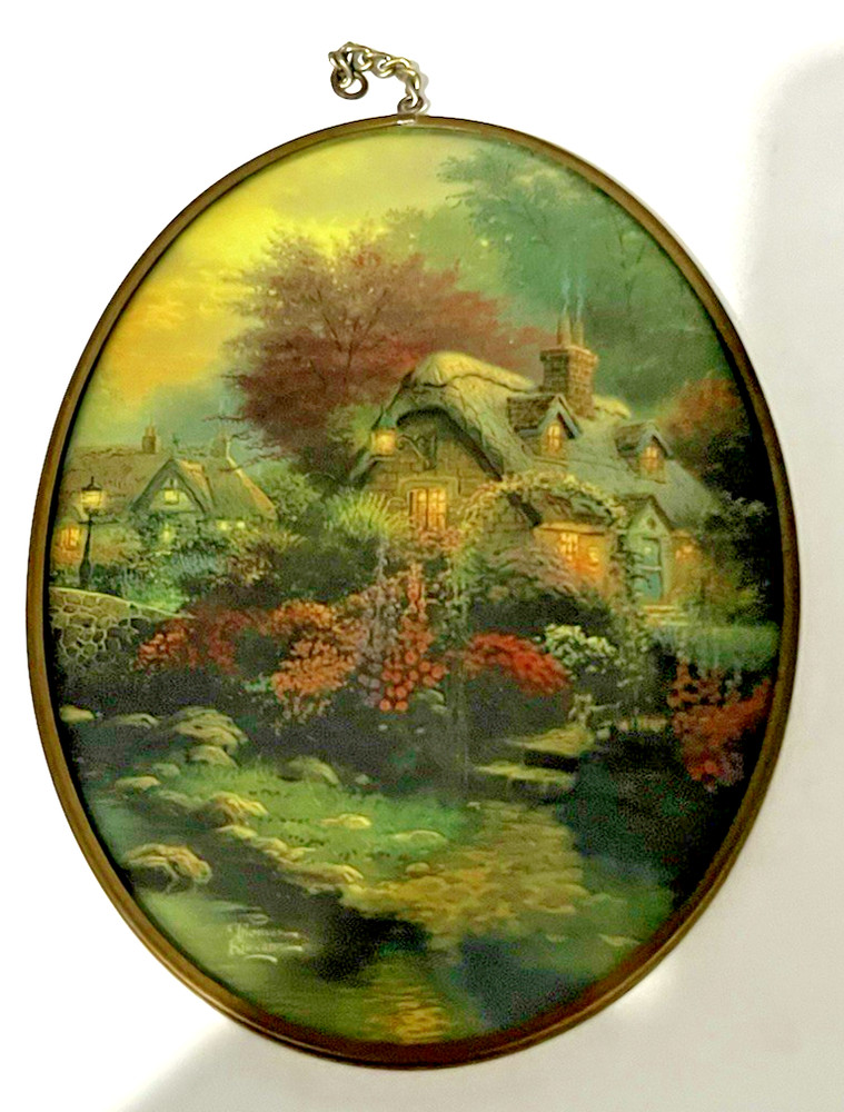 3 Different Thomas Kinkade Glass Suncatcher