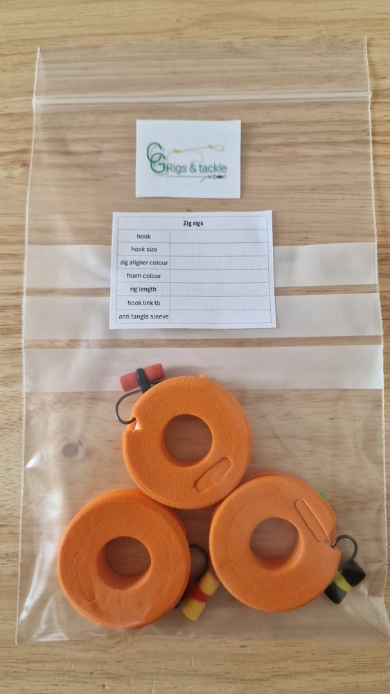 3x Zig Rigs, Carp rigs
