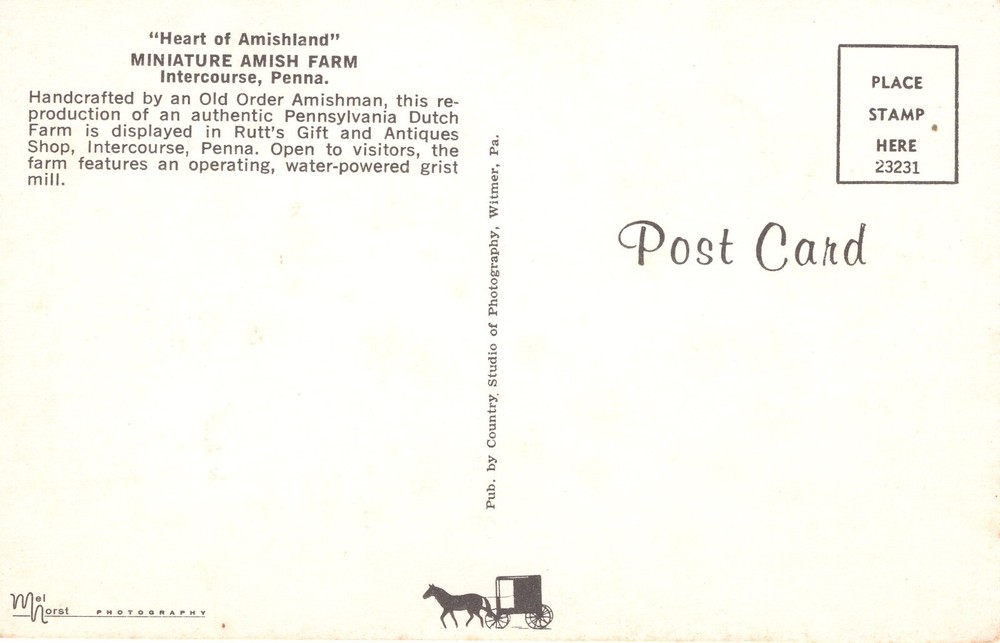 MINIATURE AMISH FARM, INTERCOURSE, PA - PC6080
