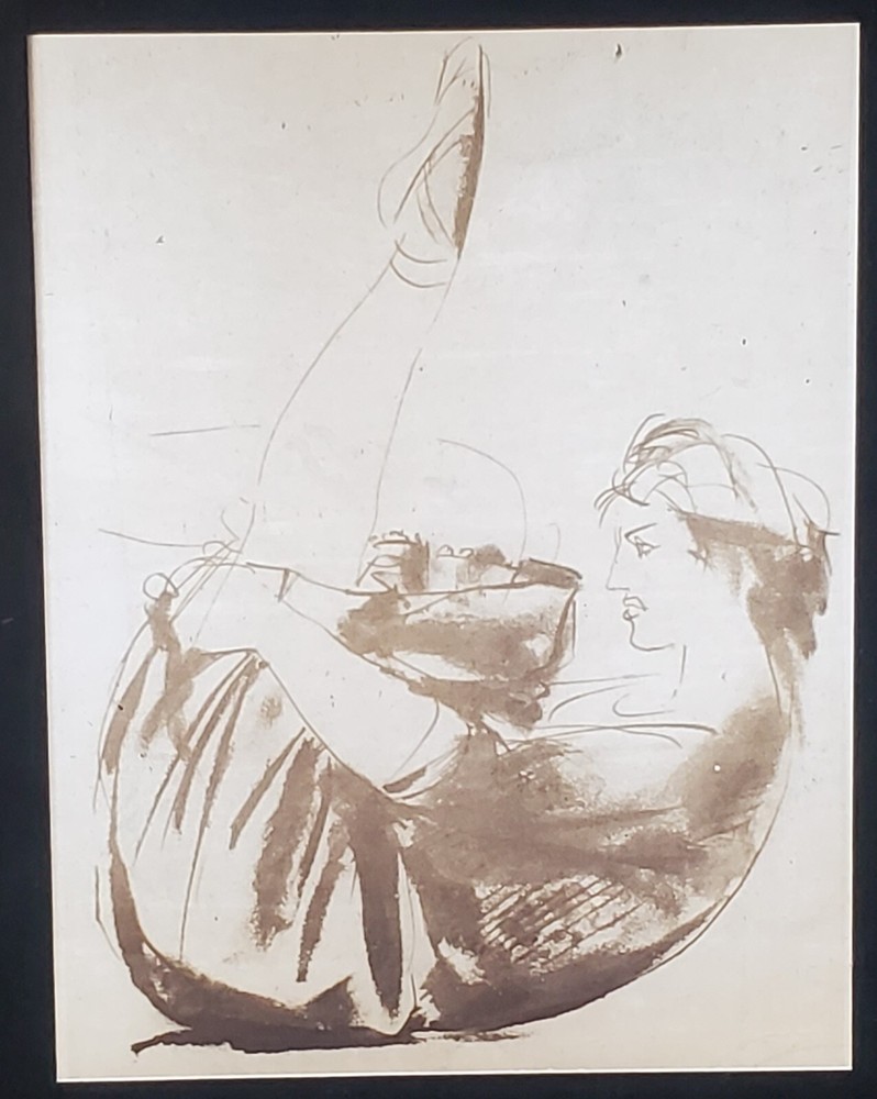 Study For Dancer, Giacomo Manzù, Magic Lantern Glass Slide