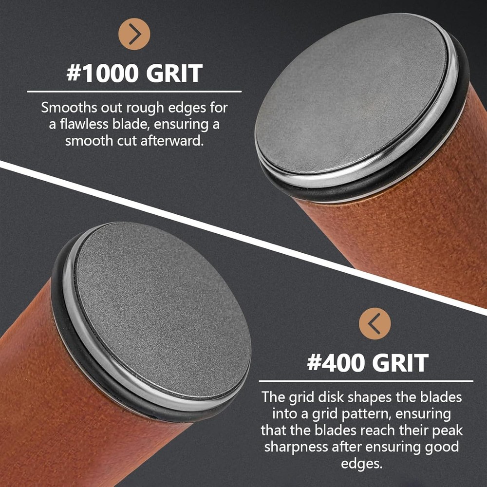 Diamond Rolling Knife Sharpener Straight Edge Roller Sharpening Tool 2-Angle