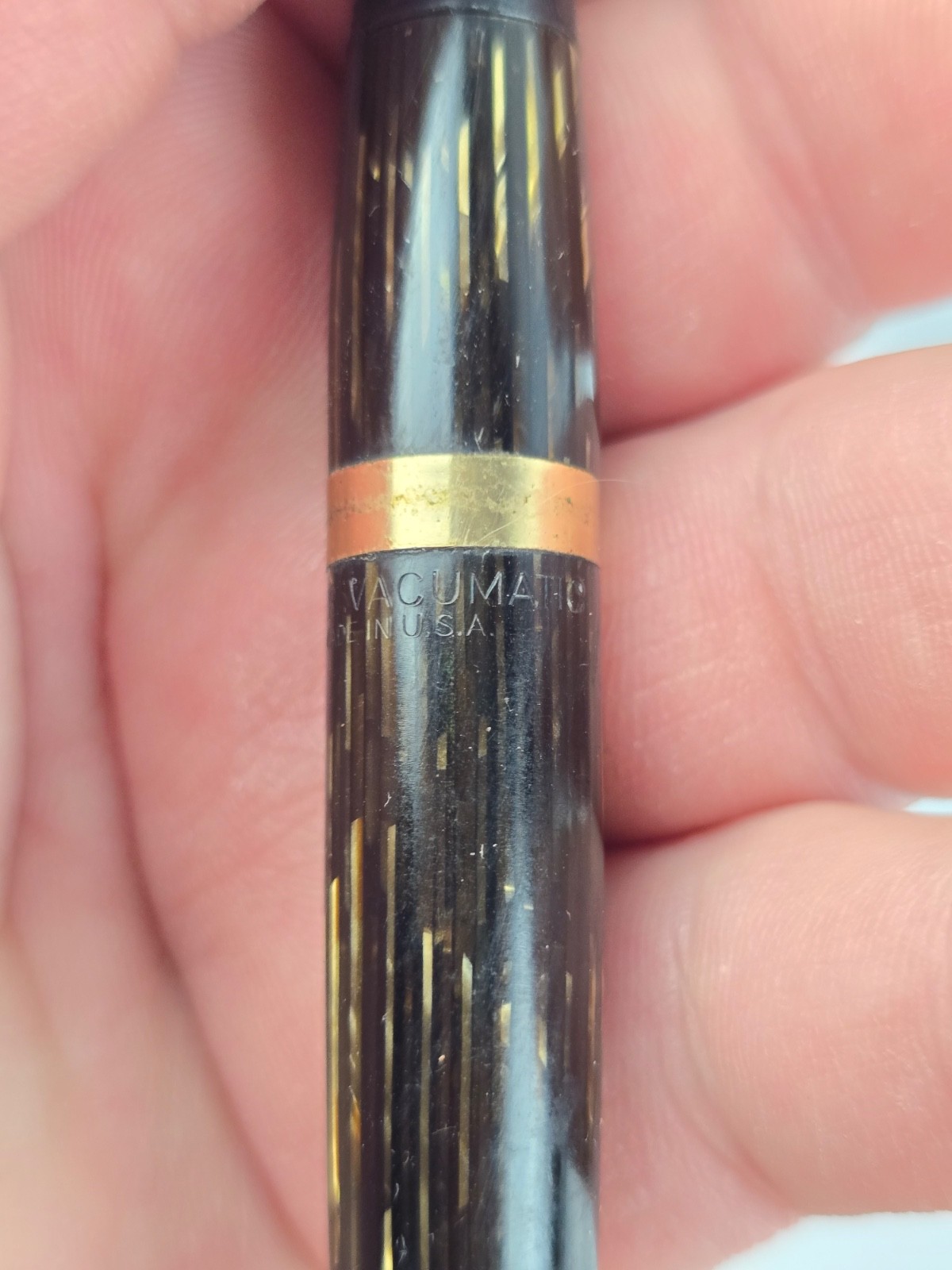 Vintage Parker Striated Vacumatic Fountain Pen Stand & Ink Well Bottle