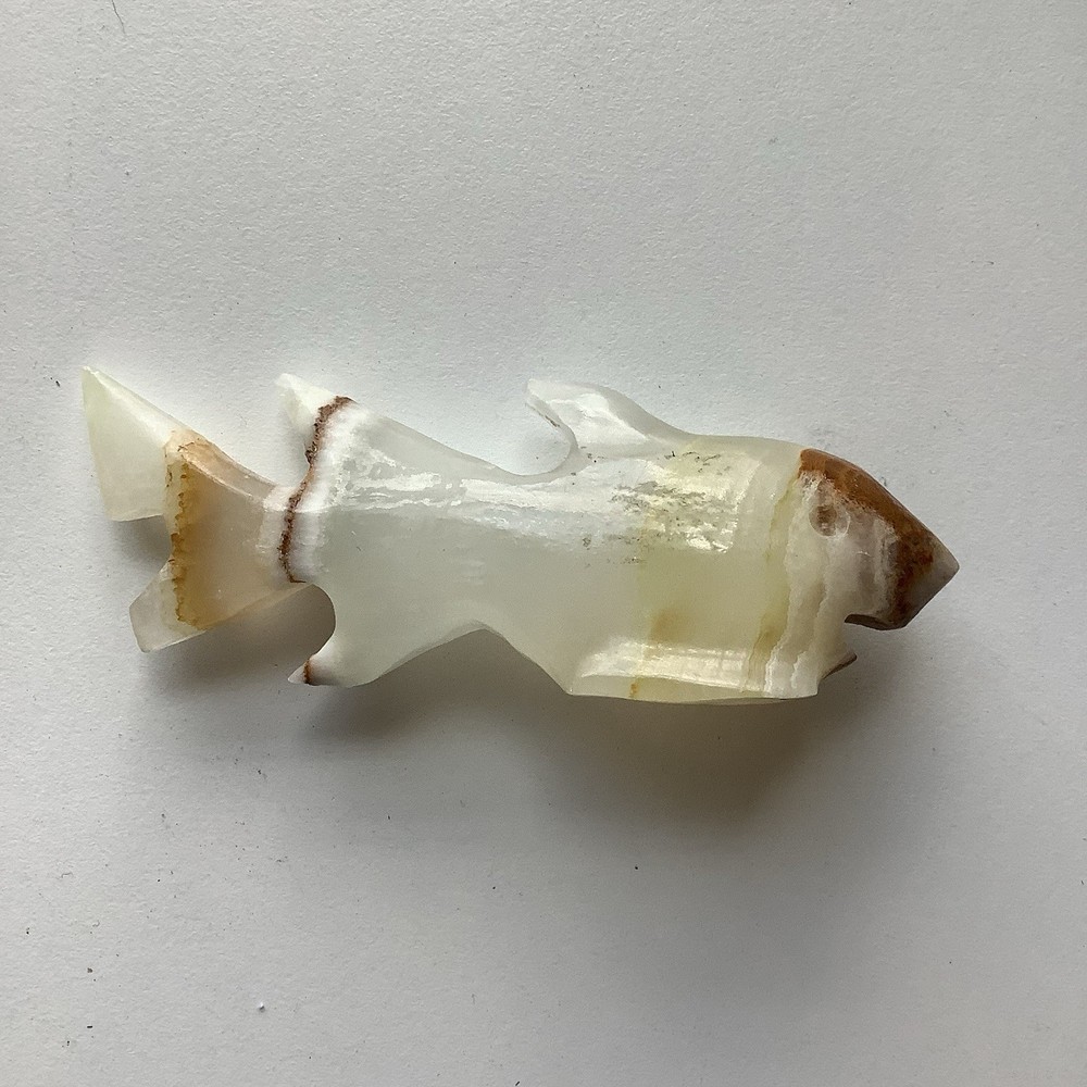 Carved Stone Fish Made Onyx Or Agate