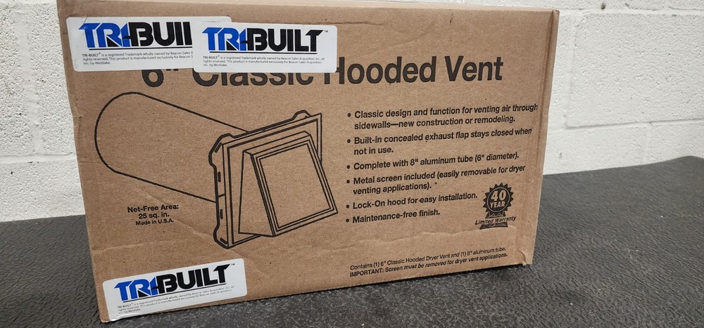 6" Hooded Vent #059 Graystone Tribuilt MCE030806059