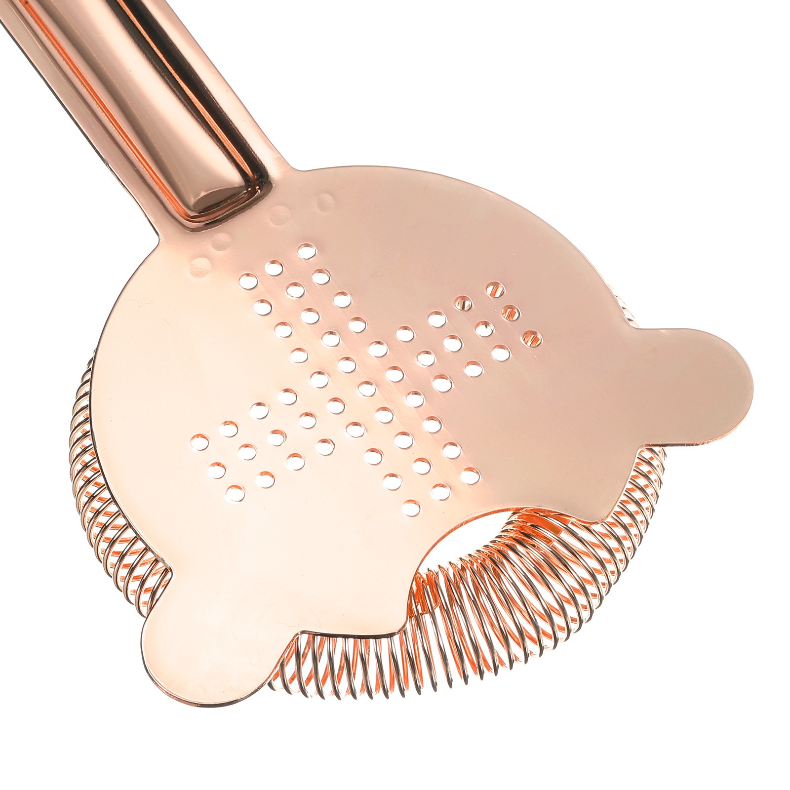 Cocktail Strainer, 1pcs Stainless Steel Bar Strainer for Drink(Rose Gold, 160mm)