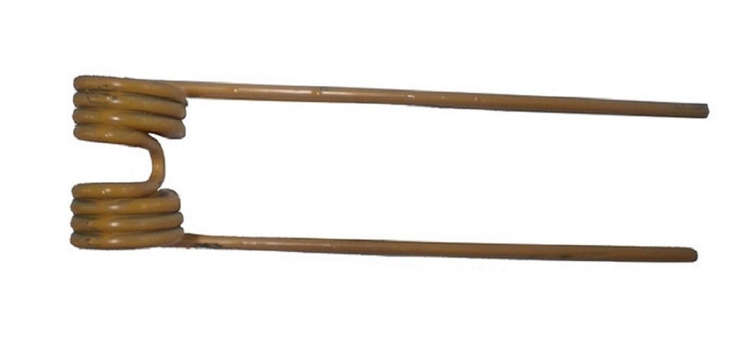 3 Double Teeth Tedder Tines 15.375" Tines x 3.50" Gap x 2.75" Coil KT-1 Farmer