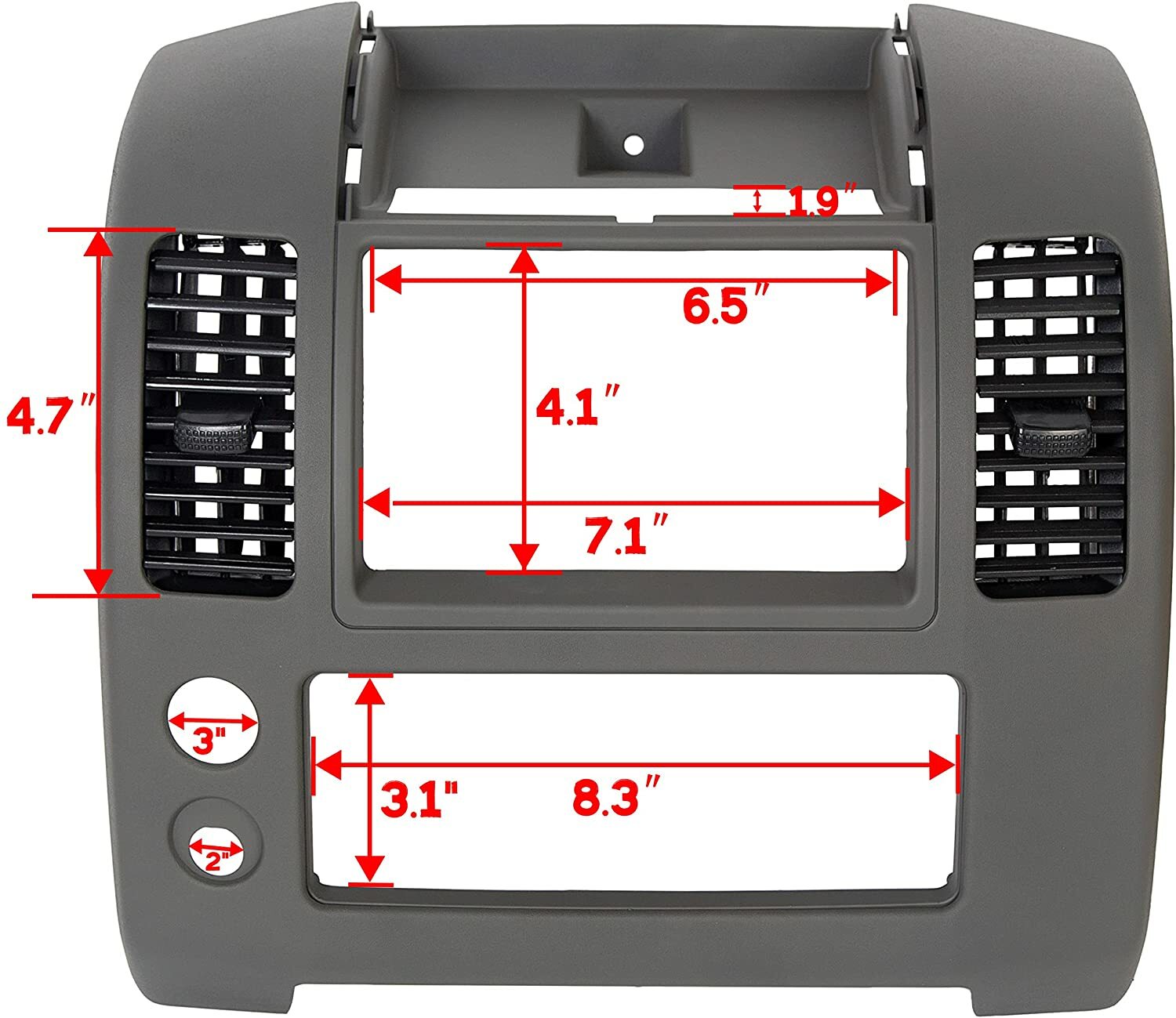 Center Dash Console Instrument Panel Cluster Lid Bezel For 05-20 Nissan Frontier