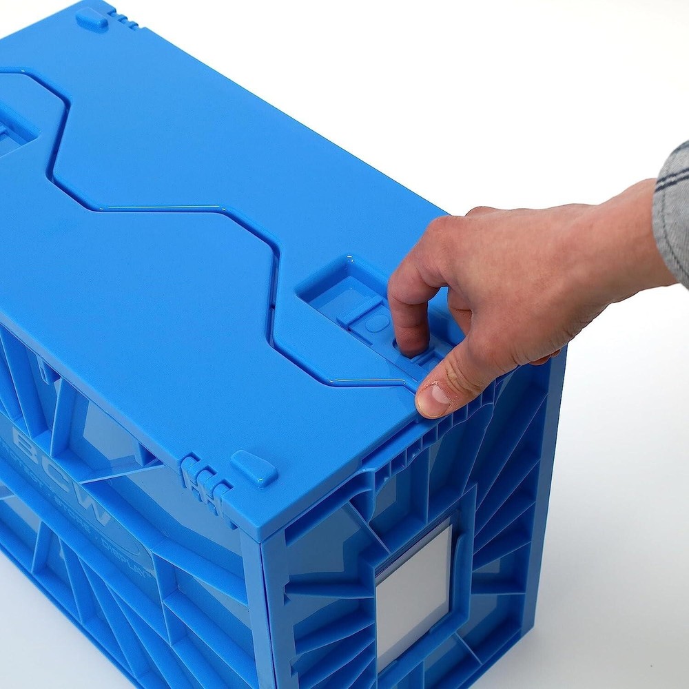 X3 BCW Comic Book Storage Bins Heavy Duty Plastic Boxes Stackable Hold 150 Blue