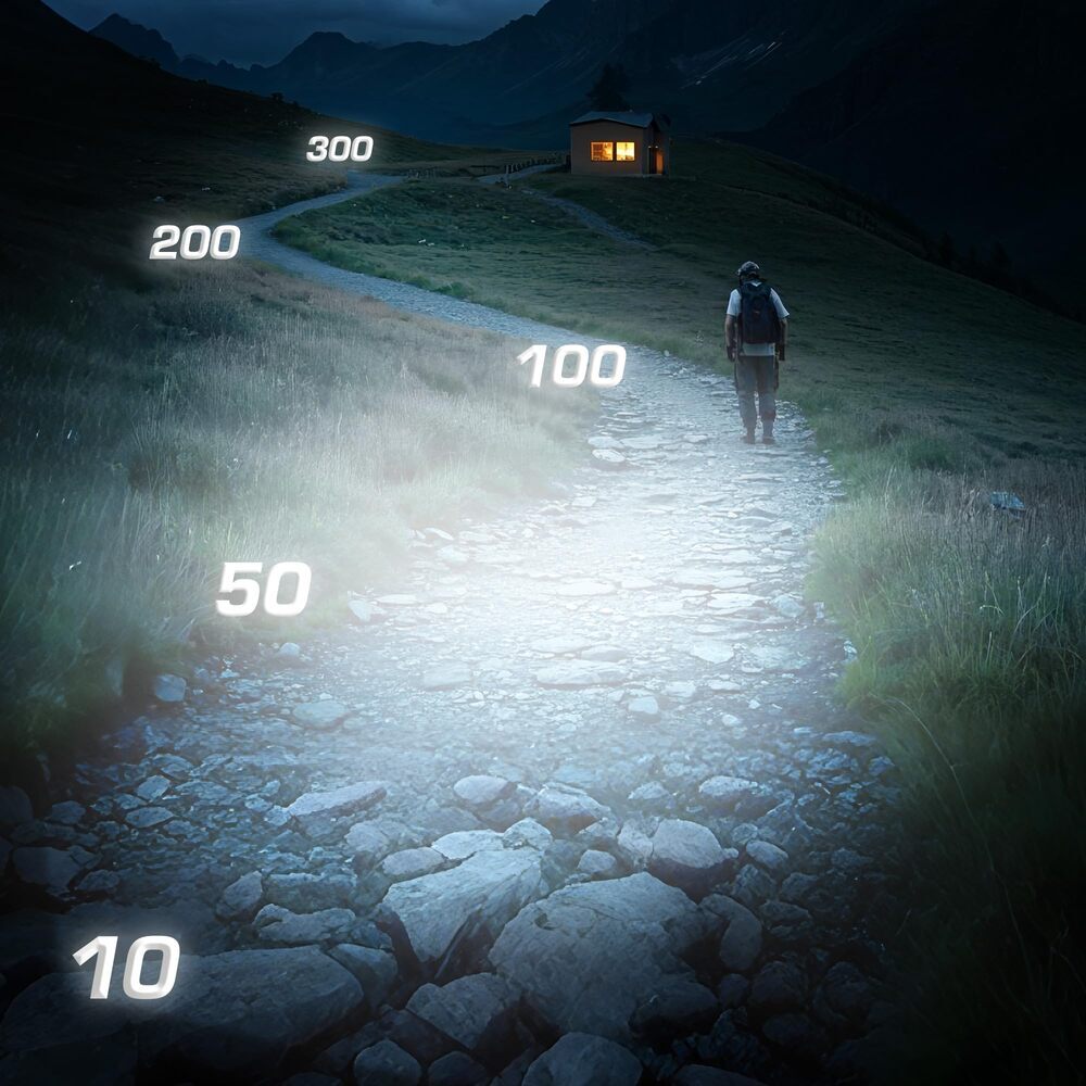 EverBrite 2Pack Rechargeable LED Headlamp 120° Adjustable Headlight 5 Light Mode