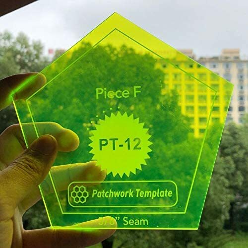 12 PCS Patchwork/English Paper Piecing Quilt Template Set