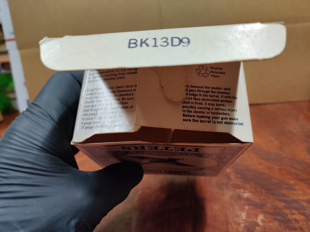 PETERS LIGHT TARGET LOAD Plastic Shotgun Shells, Empty Cardboard Box 12 Ga