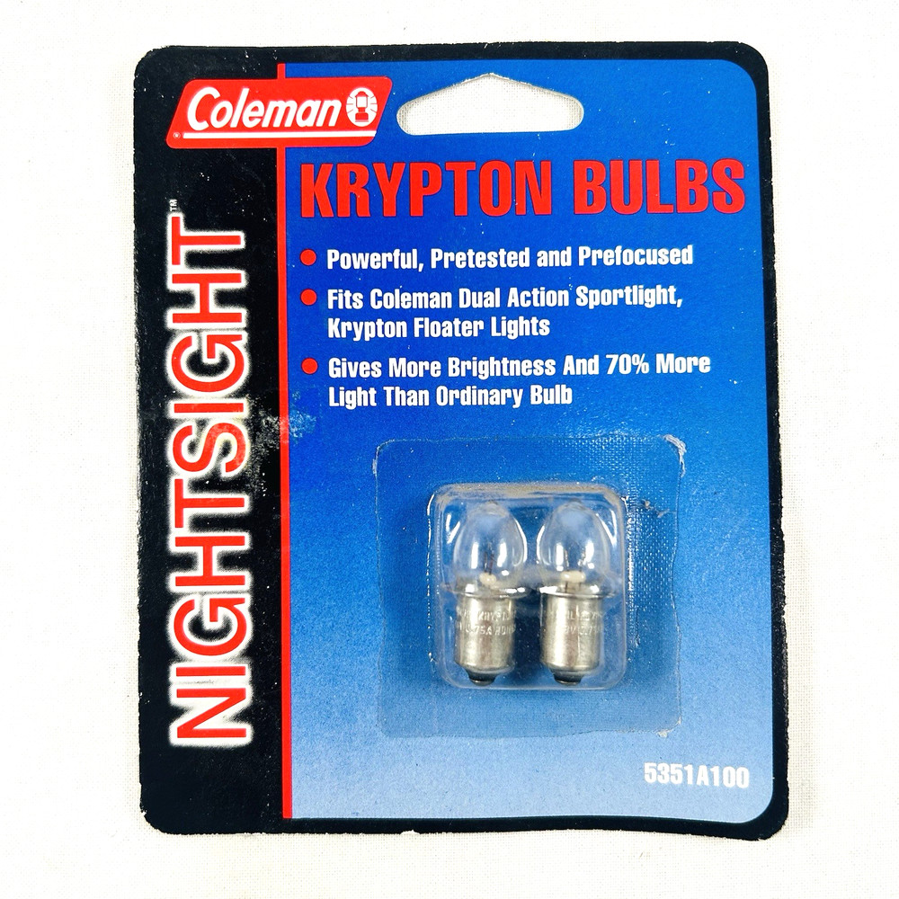 Three (3) New Coleman 5351A100 Krypton Flashlight Bulb 2 Pack