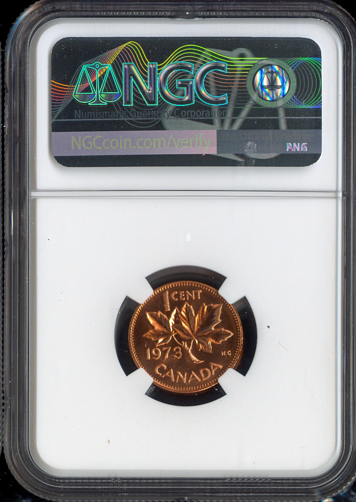 1973 Canada Small Cent 1C NGC MS67 RD MAC - Quality