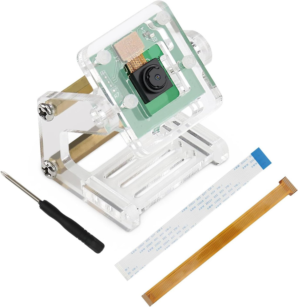 5MP Camera for Raspberry Pi 5 4 B 3 B+ A+ Zero 2 W with Adjustable Holder and Ri