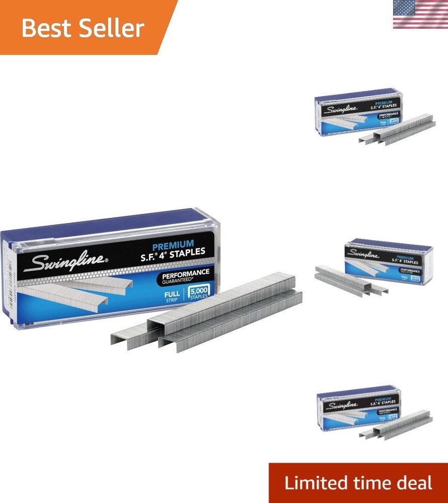 S.F. 4 Sharp Chisel Point Staples - 1/4" Length, 5000 Staples per Box