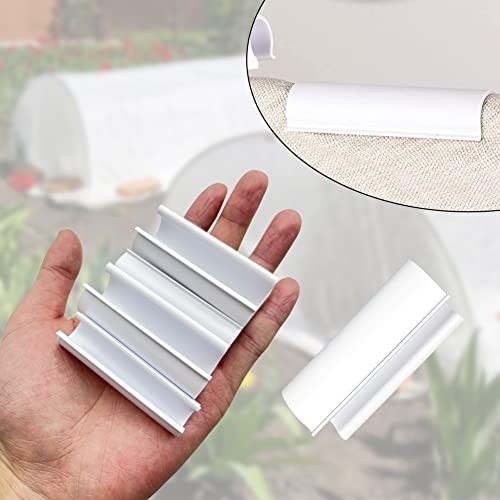 32PCS White Clamp for 1/2 Inch Greenhouses PVC Pipe, Row Covers, Shelters,