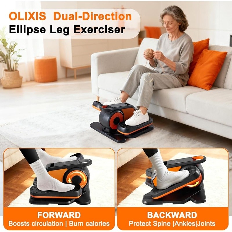 Compact Mini Elliptical Machine 12 Speed Remote Control Low Noise Workout New