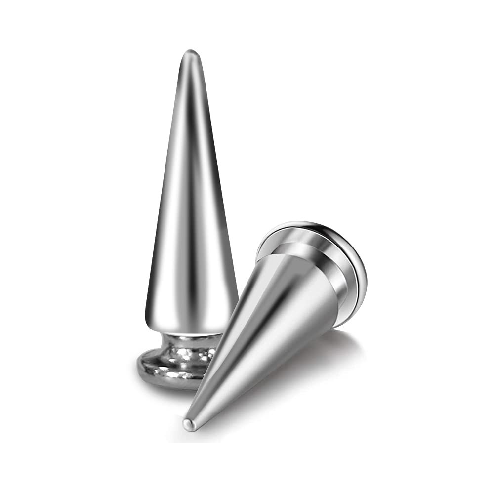 200 Sets Silver Cone Spikes Multiple Sizes Screw Back Studs Punk Rock Bullet ...